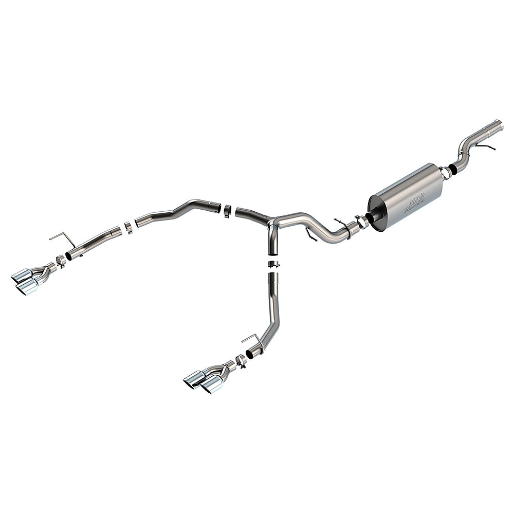 Borla 21-22 Chevrolet Tahoe 6.2L V8 2/4WD 4DR Brushed T-304 Stainless Steel Touring Cat-Back Exhaust - Borla 140858