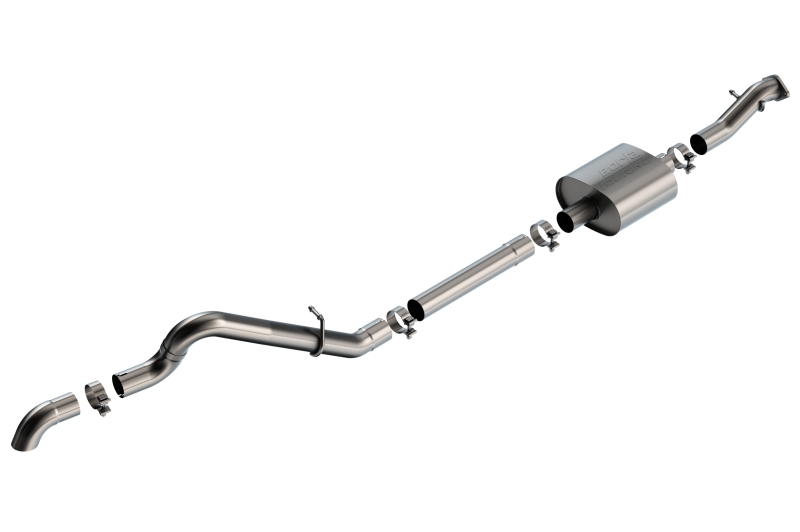 Borla 21-22 Ford Bronco 2.3L 2DR/4DR T-304 Stainless Steel Cat-Back Touring Exhaust - Brushed-Borla-BOR140897