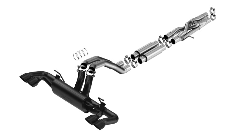 Borla 21-22 Jeep Wrangler Rubicon 392 6.4L V8 AT 4WD 4DR ATAK Cat-Back Exhaust - Coated Black-Borla-BOR140893CB