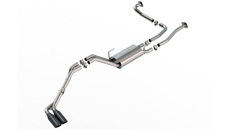 Borla 22-24 Nissan Frontier S-Type Cat Back System - Black Chrome-Borla-BOR140984BC