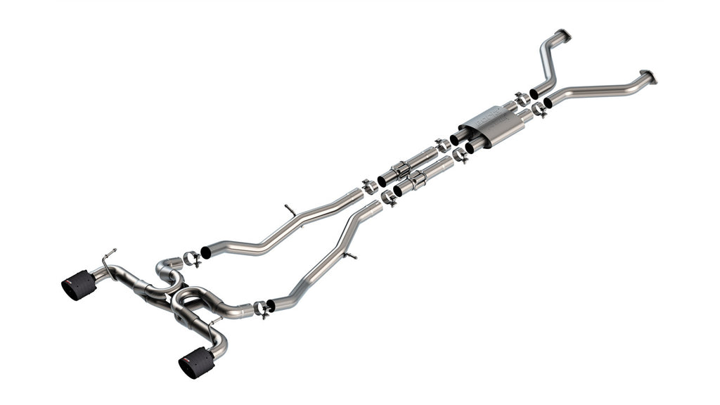 Borla 22-24 Nissan Z 2.5in ATAK Cat Back Exhaust 4.5in Tip - Carbon Fiber Black Anodized-Borla-BOR140930CFBA