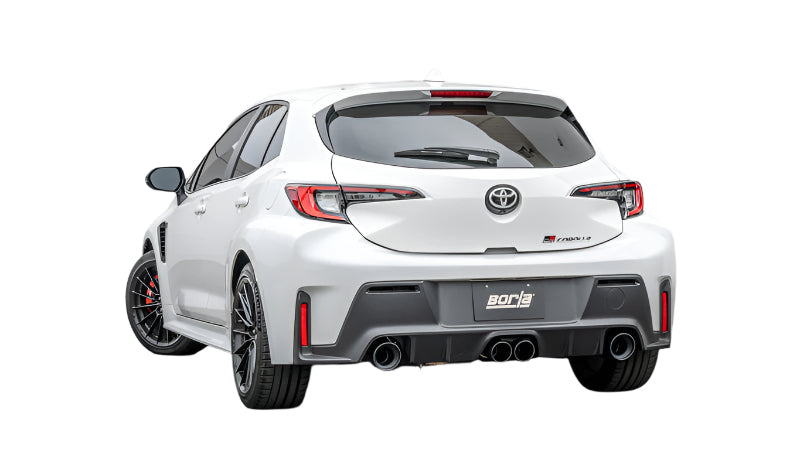 Borla 23-24 Toyota GR Corolla ATAK Cat Back System w/ Black Tips-Borla-BOR140942CB