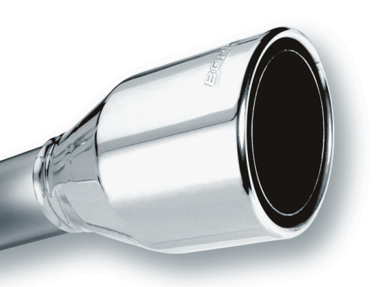 Borla 2.5in Inlet 4.5in Round Rolled Angle Cut Phantom X 7.75in Long Embossed Universal Exhaust Tips-Borla-BOR20247