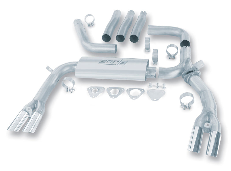 Borla 84-92 Chevrolet Camaro / Pontiac Trans Am 5.0L/5.7L V8 3in Adj SS Cat-Back Exhaust w/ Adapters-Borla-BOR14888