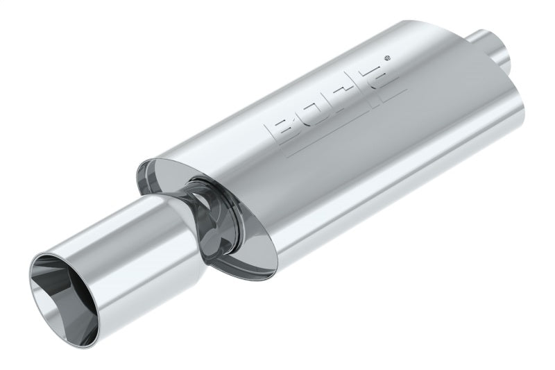 Borla Boomer Muffler Thumper Oval 2-1/4in In 4in Side Rount Out-Borla-BOR40057