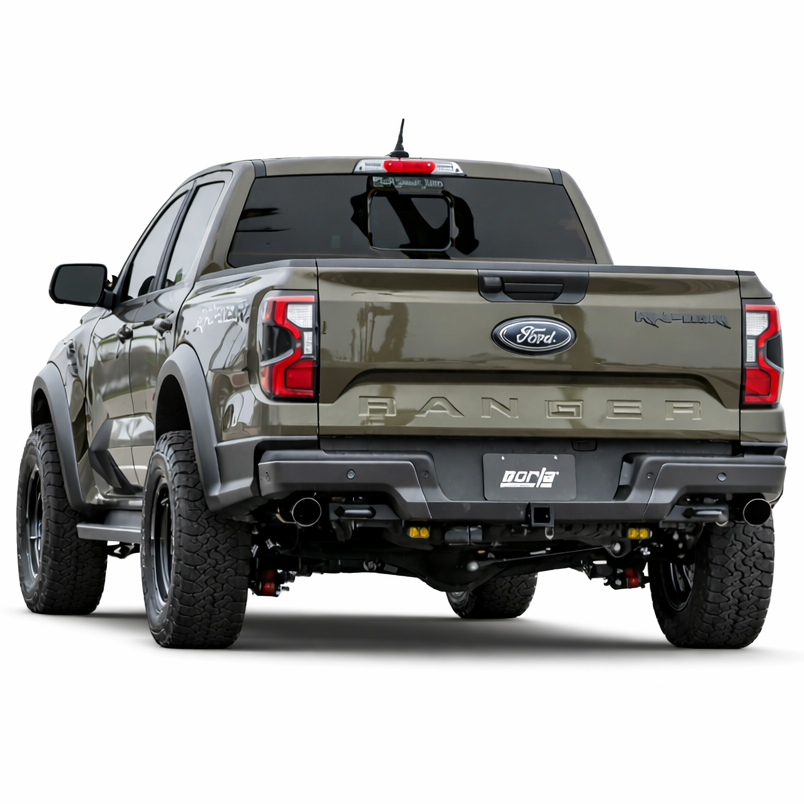 Borla 24-25 Ford Ranger Raptor 2.75in Tail Pipe Kit 4in Tip - Carbon Fiber Black Anodized - Borla 60743CFBA