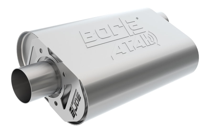 Borla CrateMuffler Big Block Mopar 383/413/426/440 2.5in Offset/Center 14inx4.35inx9in Oval Muffler-Borla-BOR400941