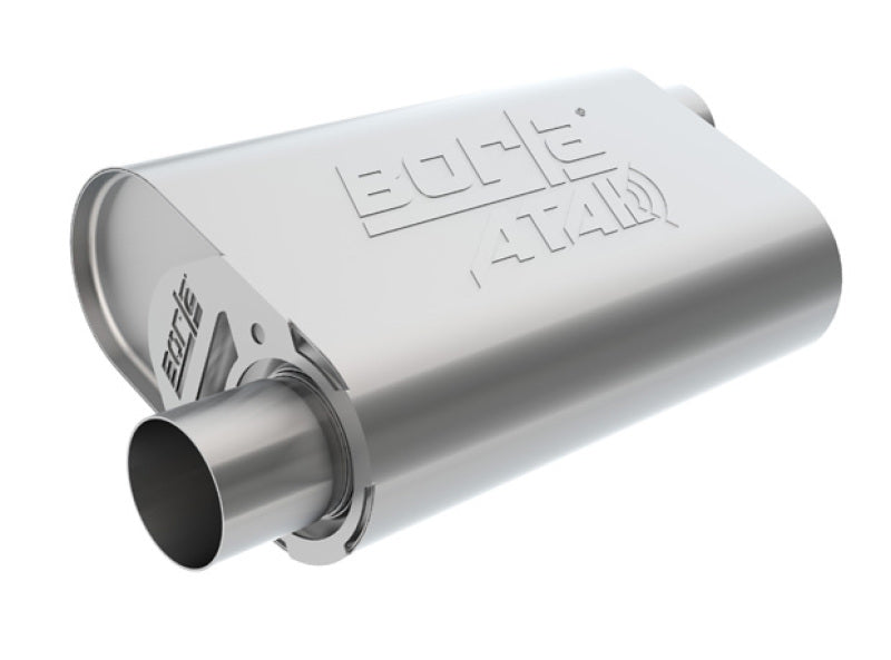 Borla CrateMuffler LS3 ATAK 2.5in Offset/Offset 14inx4.35inx9in Muffler-Borla-BOR400947