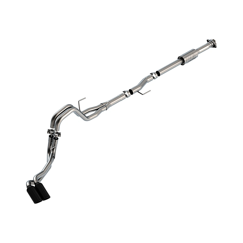 Borla F-150 2021 2.7L/3.5L 4dr CC SB EC STB Lari/King R/Plinum/LTD 3/2.25 DSE CB AK BLK CHR Tips - Borla 140872BC