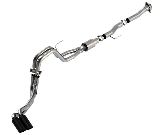 Borla F-150 2021 5.0L 2dr RC SB (122.8 WB) XL/XLT 3/2.25 DSE Cat-Back ATAK Black Chrome Tips-Borla-BOR140877BC