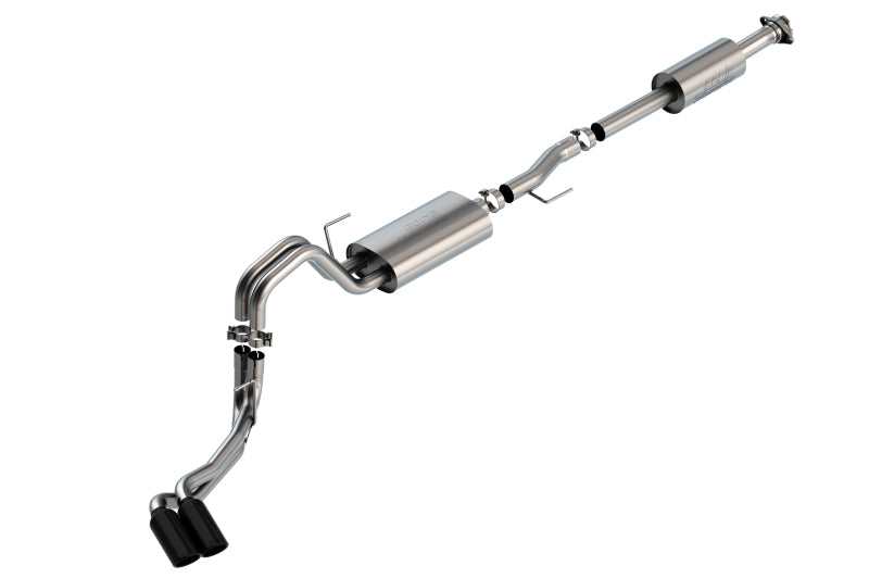 Borla F-150 2021 5.0L 4dr CC SB EC STB Lariat/KR/Pltnm/LTD 3/2.25 DSE Cat-Back Touring BLK CHR Tips-Borla-BOR140873BC