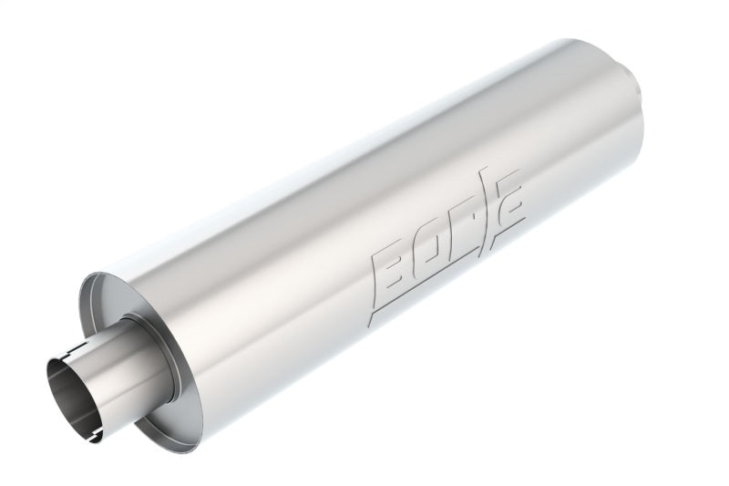 Borla Heavy Duty (Truck) Muffler - 3in Center-Center 24in x 6.75in Round (Notched)-Borla-BOR400500