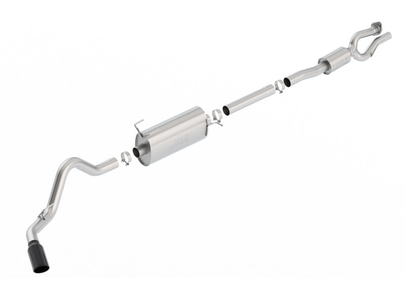 Borla S-Type Cat-Back 17-19 Ford F-250/350 Super Duty Side Exit Exhaust - Black Chrome Tip-Borla-BOR140798BC