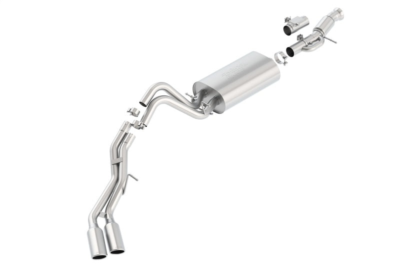Borla Touring Cat Back 15-16 GMC Denali 6.2L V8 2.75in, 2.25in Dual Same Side Exit 4in Tips Exhaust-Borla-BOR140559