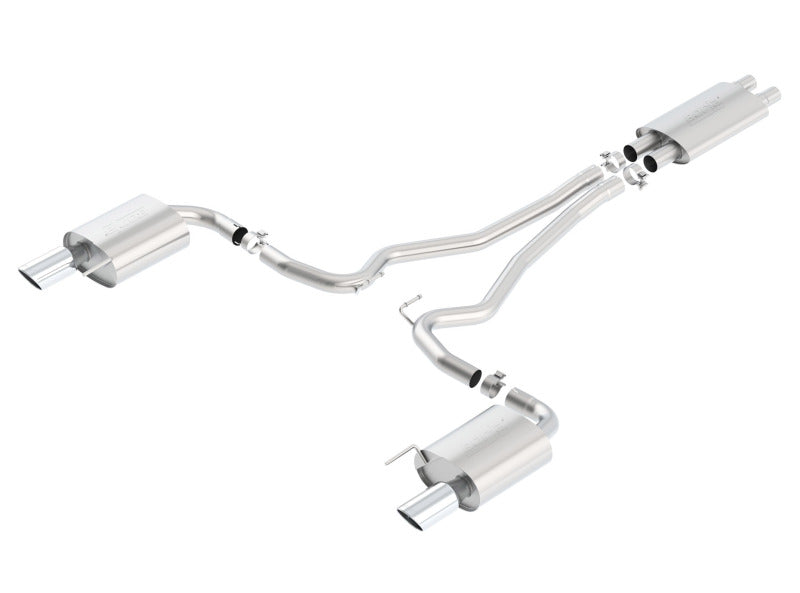 Borla Touring Cat-Back 15 Ford Mustang GT 5.0L V8 MT/AT 2.5in pipe 4in tip-Borla-BOR140589