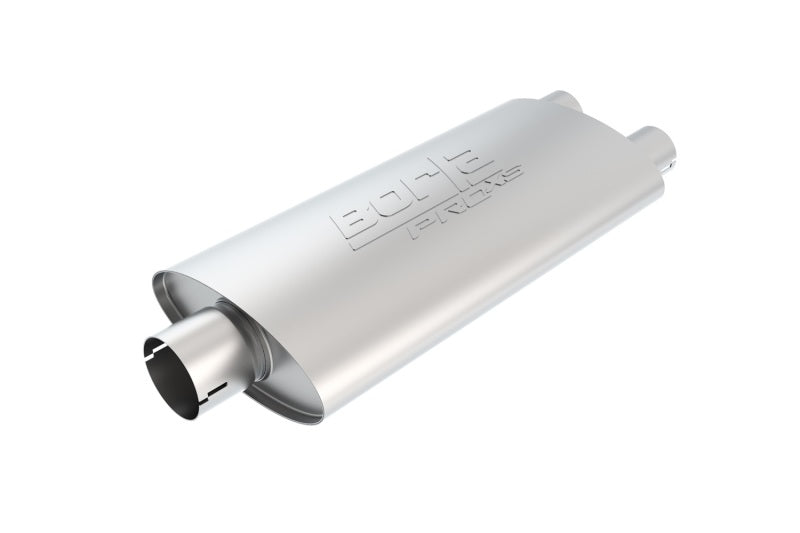 Borla Universal Center/Dual Oval 3in In/2.25in Out 19in x 4in x 9.5in Notched ProXS Muffler-Borla-BOR400486