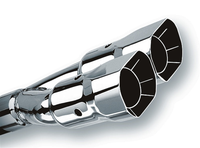 Borla Universal Polished Tip Dual Square Angle-Cut Intercooled (inlet 2 1/2in. Outlet 2 7/8 x 3 3/8i-Borla-BOR20233