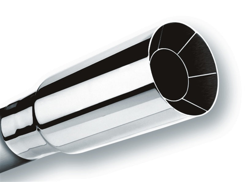 Borla Universal Polished Tip Single Round Intercooled (inlet 2 1/4in. Outlet 2 1/2in) - Black Ops Auto Works