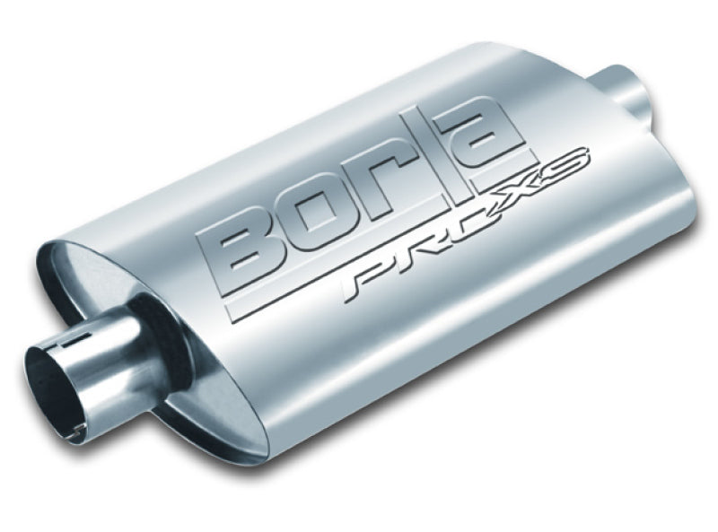 Borla Universal Pro-XS Muffler Oval 2.25in Inlet/Outlet Notched Muffler-Borla-BOR400495