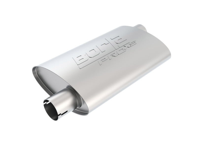 Borla Universal Pro-XS Oval 2.25in Inlet / Outlet Offset Notched Muffler-Borla-BOR400489