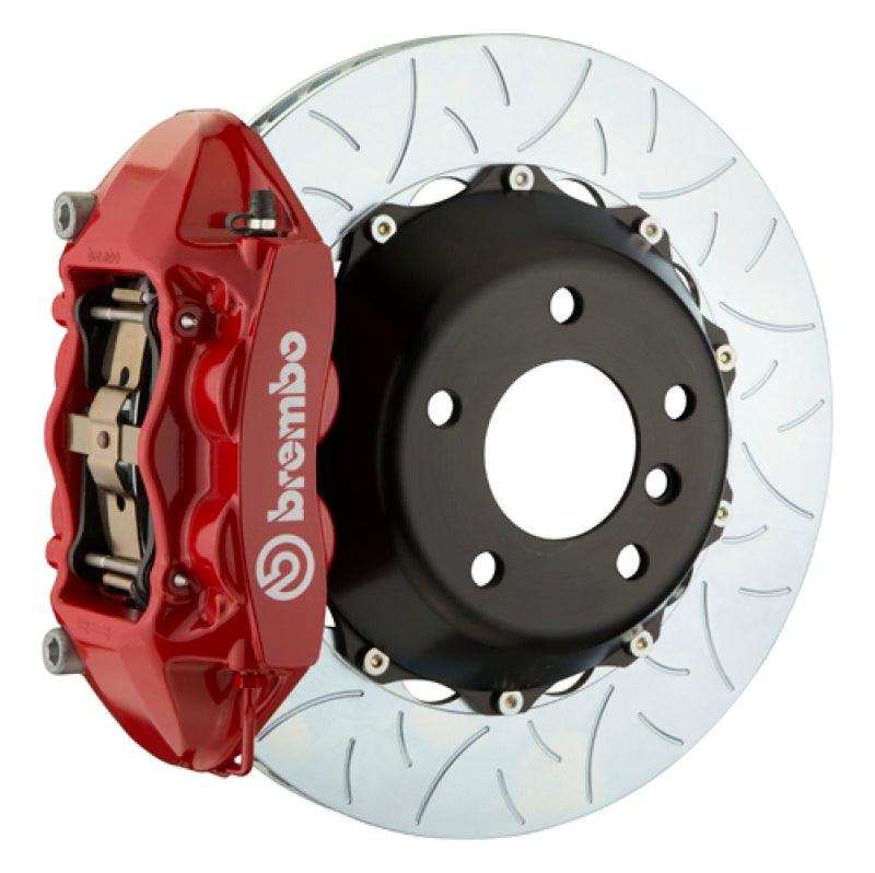 Brembo Brembo 01-06 BMW M3 Rear GT BBK 4 Piston Cast 345x28 2pc Rotor Slotted Type-3-Red