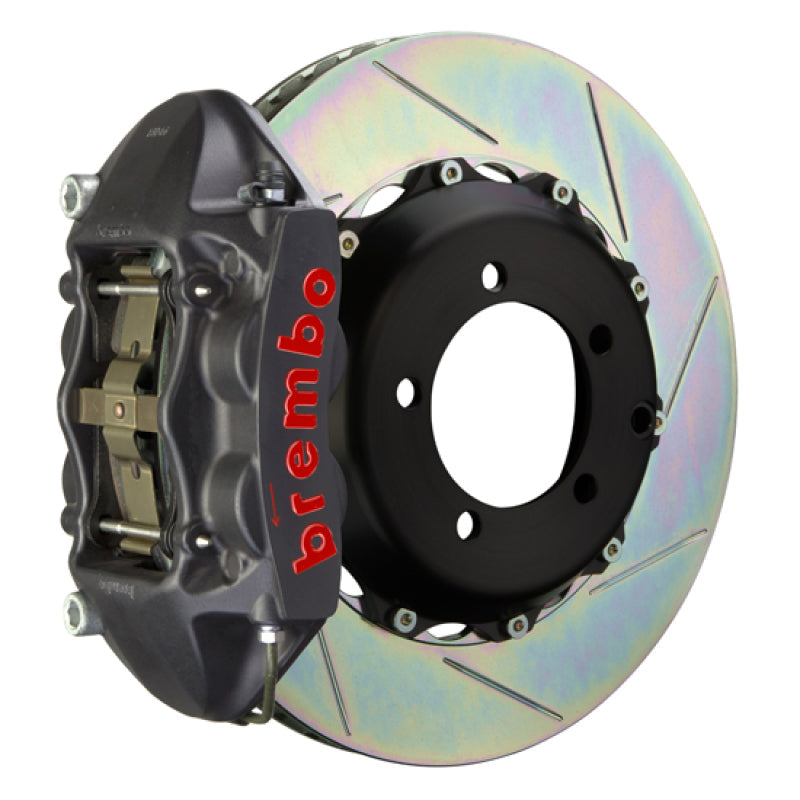 Brembo Brembo 06-09 Honda S2000 Rear GTS BBK 4 Piston Cast 328x28 2pc Rotor Slotted Type-1-Black HA