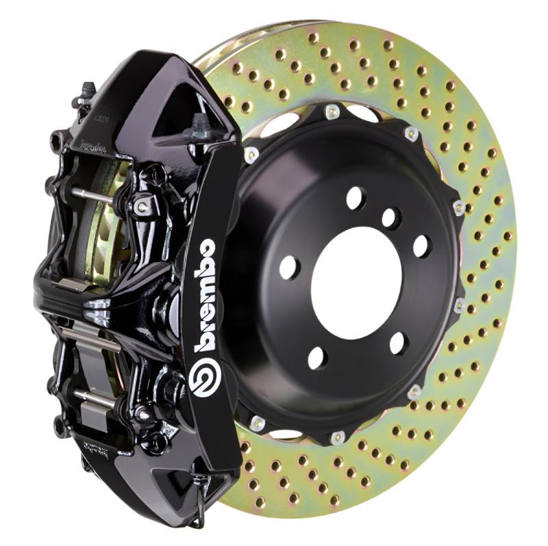Brembo Brembo 06-11 GS300 Front GT BBK 6 Piston Cast 355x32 2pc Rotor Drilled-Black