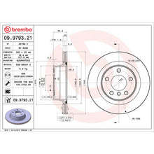 Load image into Gallery viewer, Brembo OE Brembo 12-16 Town &amp; Country/12-20 Dodge Grand Caravan/12-14 Volkswagen Routan Rear UV Coated Rotor