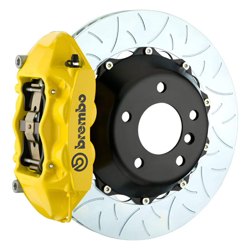 Brembo Brembo 15-18 M3 Excl CC Brakes Rr GT BBK 4Pis Cast 380x28 2pc Rotor Slotted Type3-Yellow
