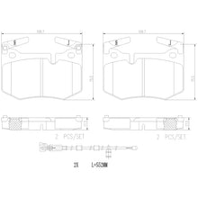 Load image into Gallery viewer, Brembo OE Brembo 16-20 Lexus RC F/ Lexus GS F Rear NAO Brake Pad
