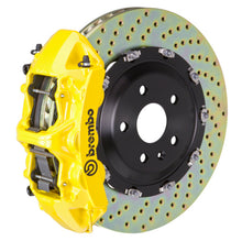 Load image into Gallery viewer, Brembo GT front big brake kit 1N1.9027A5 yellow 6-piston calipers and 380mm drilled rotors