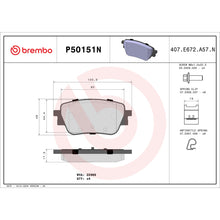 Load image into Gallery viewer, Brembo OE Brembo 20-22 Mercedes-Benz GLB250/A220/GLA250/CLA250 Rear NAO Brake Pad