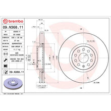 Load image into Gallery viewer, Brembo OE Brembo 21-22 Lexus ES250/19-22 Lexus ES300h/19-22 Lexus ES350/19-22 UX200 Front UV Coated Rotor