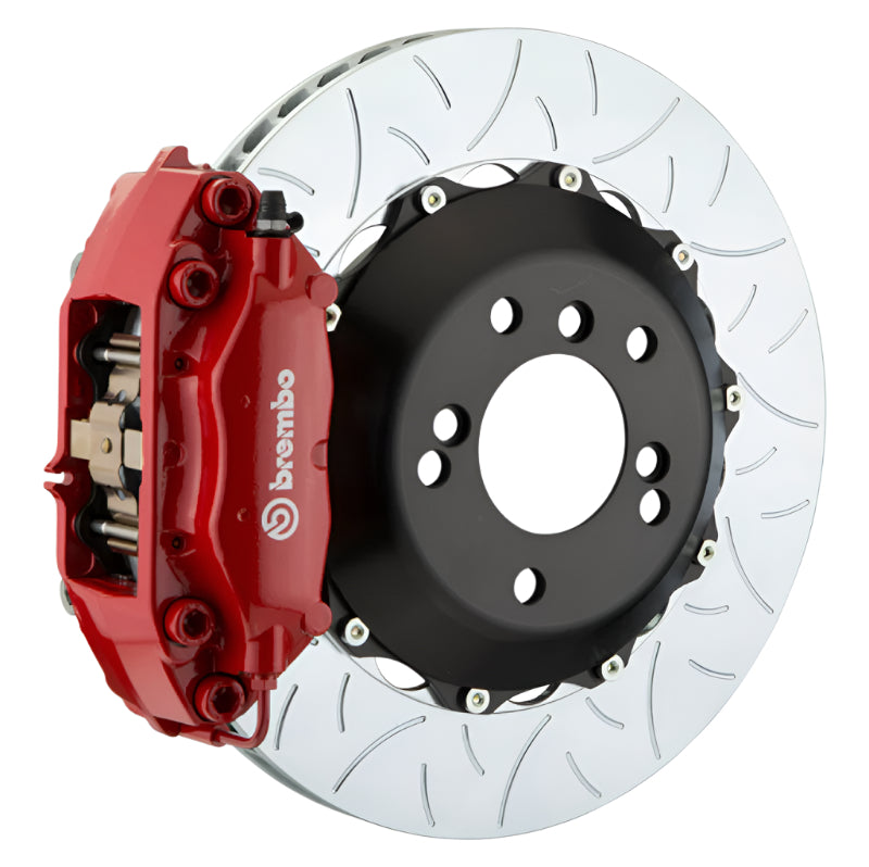 Brembo Brembo 99-04 996 Rear GT BBK 4 Piston Cast 345x28 2pc Rotor Slotted Type3-Red