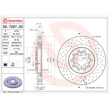Load image into Gallery viewer, Brembo OE 00-04 Ferrari 360 Drilled Standard Brake Disc - Brembo OE 09.7267.50