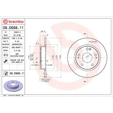 Load image into Gallery viewer, Brembo OE 16-24 Honda Civic/19-22 Insight UV Coated Brake Disc - Rear - Brembo OE 08.D698.11