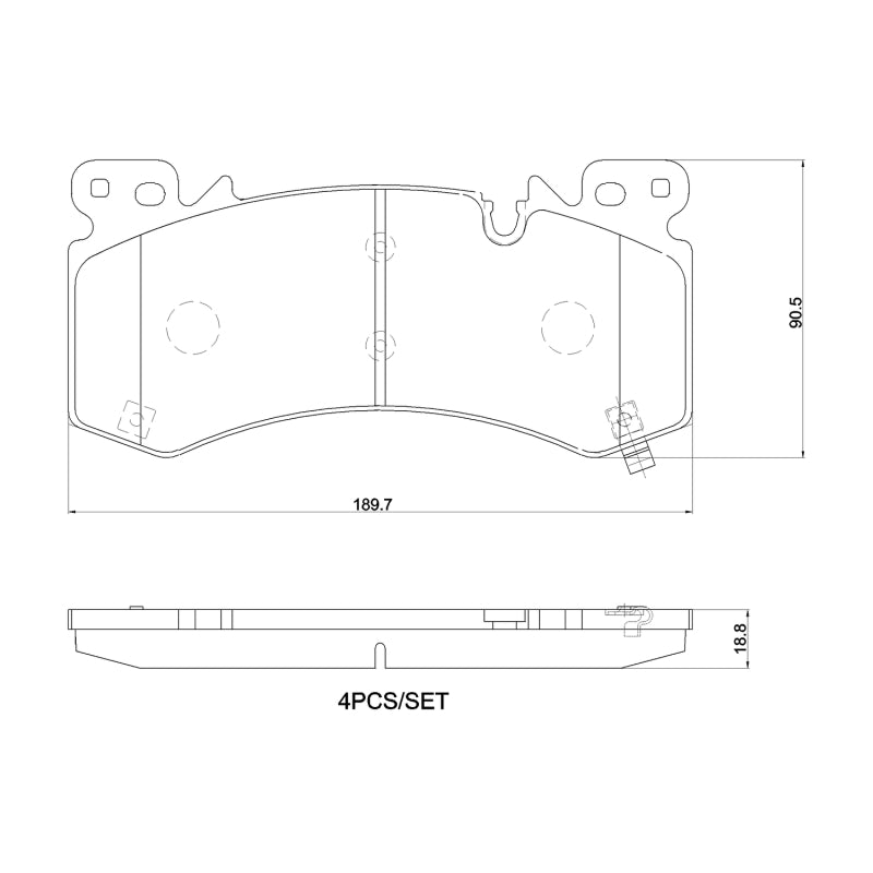 Brembo P10101N Front Ceramic Brake Pads 2021-2024 GM