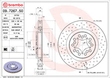 Load image into Gallery viewer, Brembo OE 00-04 Ferrari 360 Drilled Standard Brake Disc - Brembo OE 09.7267.50