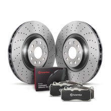Load image into Gallery viewer, Brembo OE KTX0158 drilled brake kits product view 1