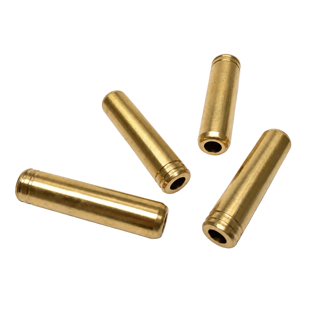 Brian Crower BC3937 bronze 6 mm exhaust valve guides for Toyota 3S-GTE and 3S-GE, representative guide arrangement; supplied set contains eight