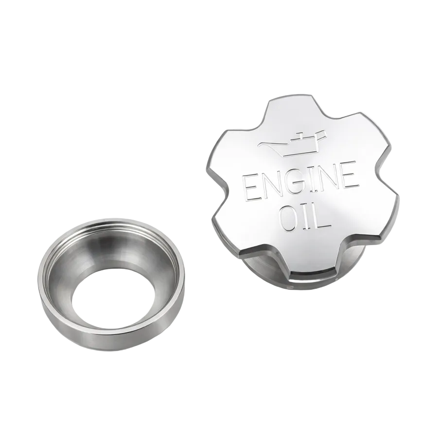Billet Tech Sigma Series oil dipstick full view Raw finish