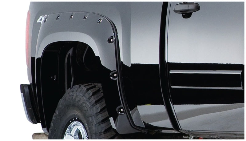 Bushwacker 07-13 Chevy Silverado 1500 Fleetside Cutout Style Flares 4pc 78.7/97.6in Bed - Black - Black Ops Auto Works