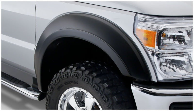 Bushwacker 11-16 Ford F-250 Super Duty Styleside Extend-A-Fender Style Flares 2pc - Black - Black Ops Auto Works