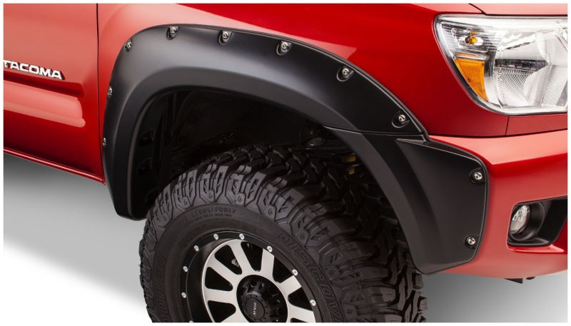 Bushwacker 12-15 Toyota Tacoma Fleetside Pocket Style Flares 4pc 73.5in Bed - Black - Black Ops Auto Works