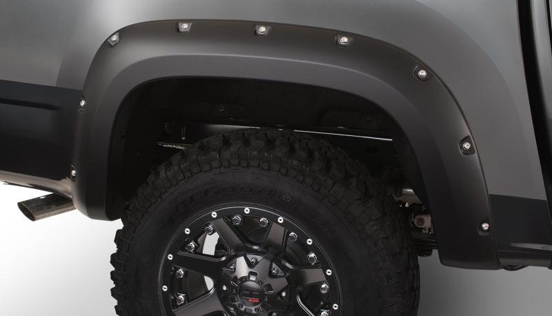 Bushwacker 15-18 GMC Canyon (Excl. ZR2) Fleetside Pocket Style Flares 2pc 74.0in Bed - Black - Black Ops Auto Works