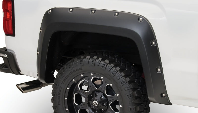 Bushwacker 16-18 GMC Sierra 1500 Pocket Style Flares 4pc - Black - Black Ops Auto Works