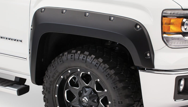 Bushwacker 16-18 GMC Sierra 1500 Pocket Style Flares 4pc - Black - Black Ops Auto Works