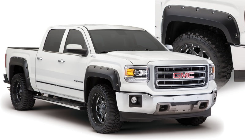 Bushwacker 16-18 GMC Sierra 1500 Pocket Style Flares 4pc - Black - Black Ops Auto Works