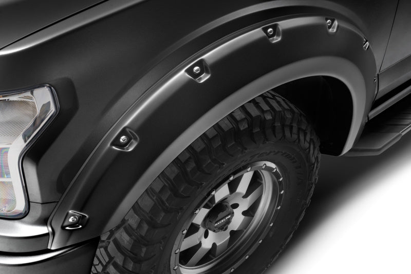 Bushwacker 18-20 Ford F-150 (Excl Models w/Tech Pkg) Pocket Style Flares 4pc - Agate Black Met - Black Ops Auto Works