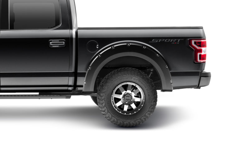 Bushwacker 18-20 Ford F-150 (Excl Models w/Tech Pkg) Pocket Style Flares 4pc - Agate Black Met - Black Ops Auto Works